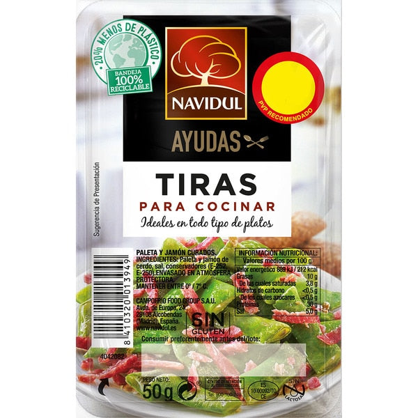 TIRAS DE JAMÓN PARA COCINAR NAVIDUL 50 G