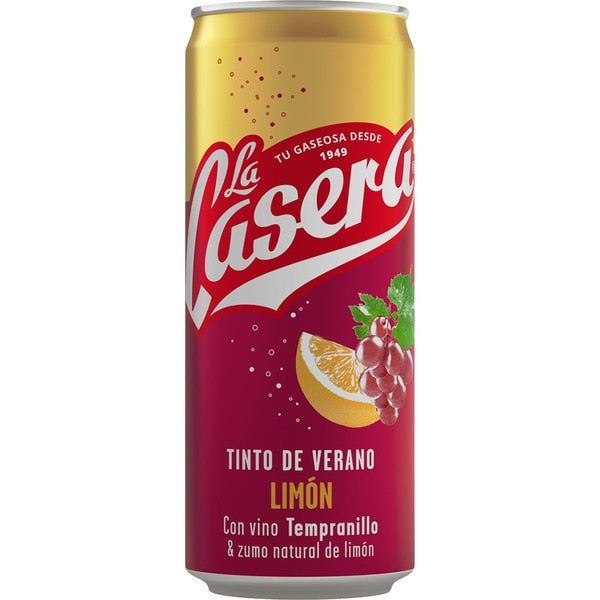 LATA TINTO DE VERANO LIMÓN LA CASERA 330 ML