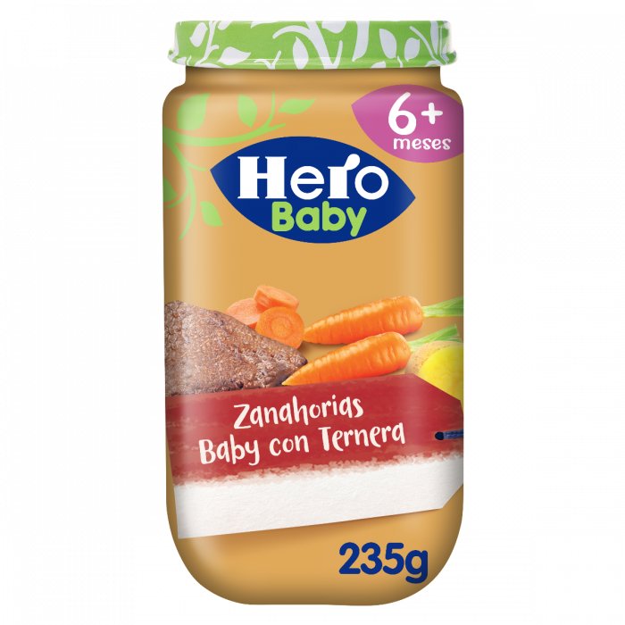 POTITO DE ZANAHORIAS BABY CON TERNERA HERO BABY 235 G