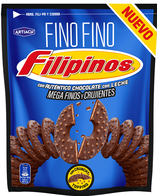 FILIPINOS CON AUTENTICO CHOCOLATE CON LECHE FINO Y CRUJIENTE