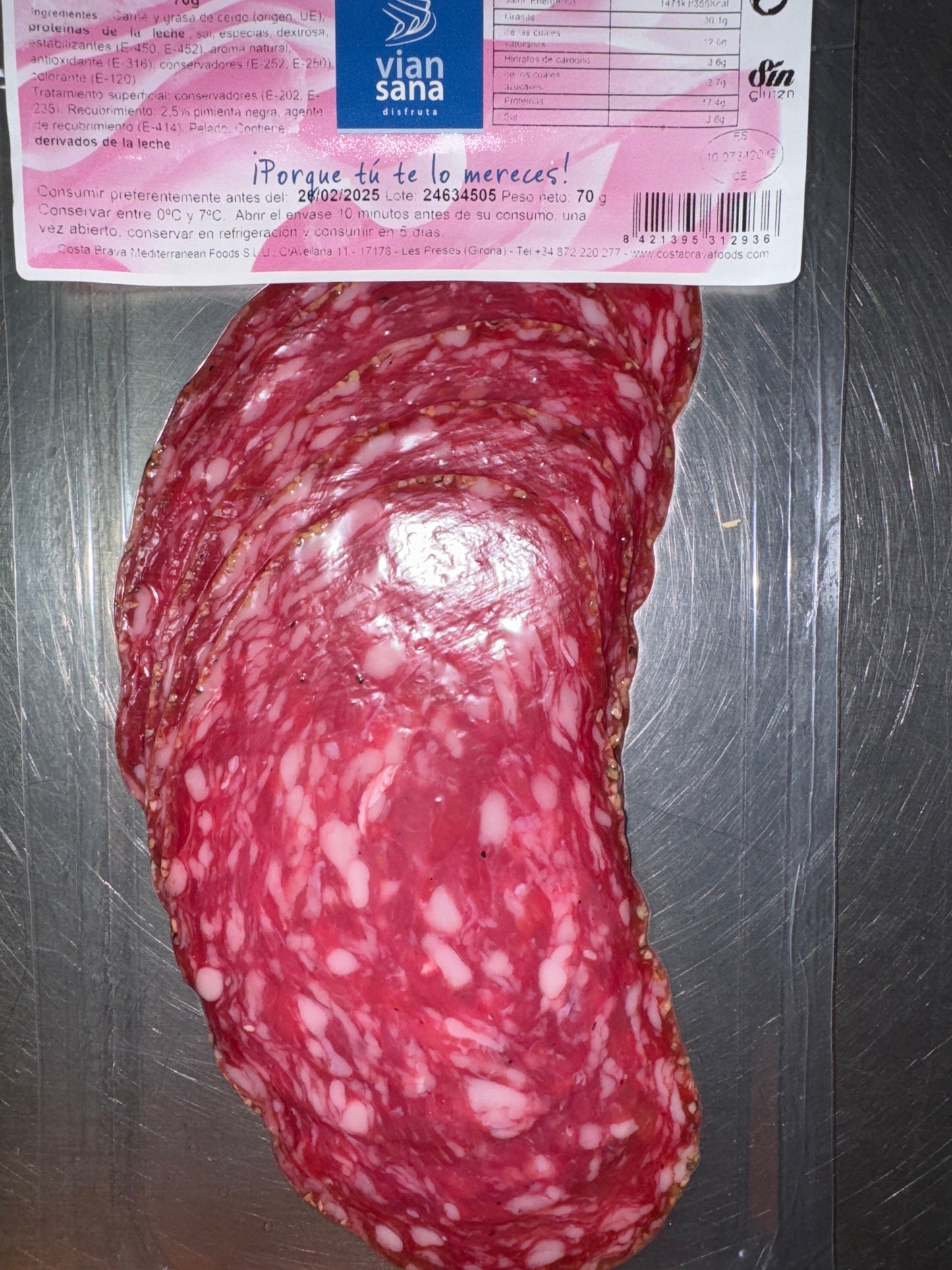SALCHICHON EXTRA TUNEL PIMIENTA 70 G