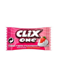 CHICLE CLIX ONE FRESA Y NATA