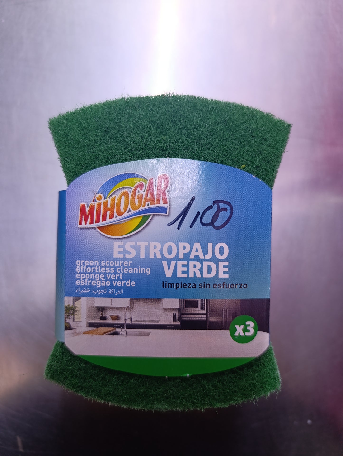 ESTROPAJO VERDE 3 UNIDADES