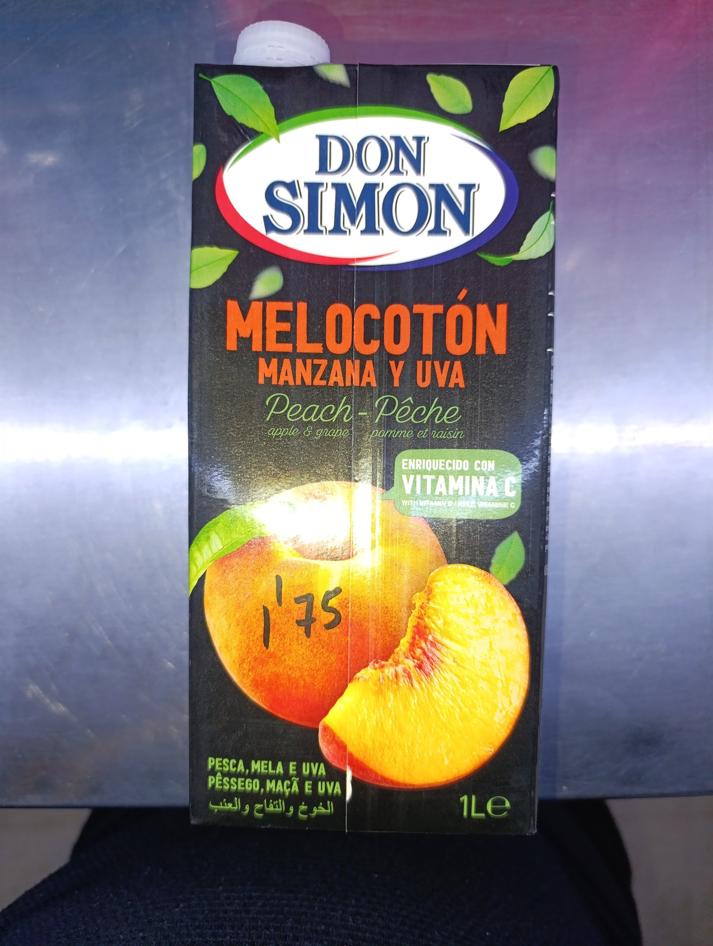 MELOCOTÓN, MANZANA Y UVA 1 L