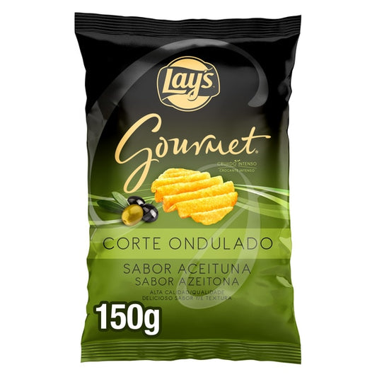LAYS GOURMENT CORTE ONDULADA SABOR ACEITUNAS 150 G