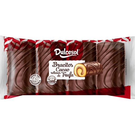 BRACITOS CACAO RELLENOS DE TRUFA DULCESOL 140 G