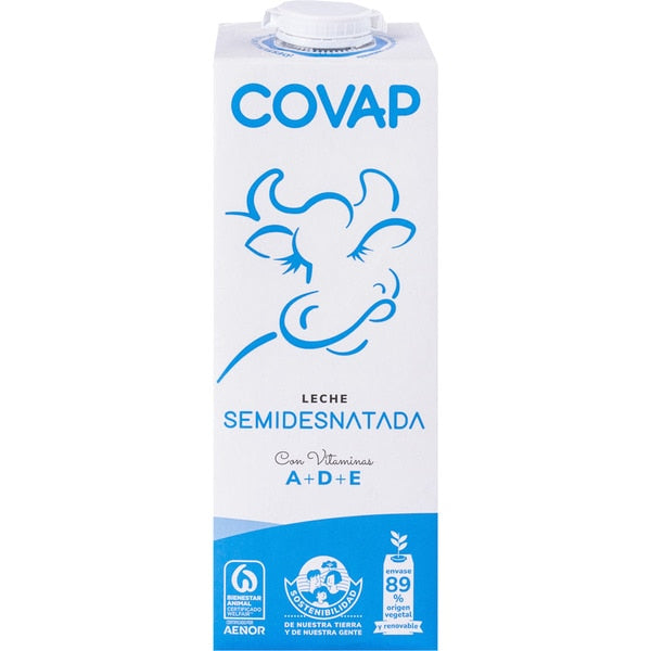 LECHE SEMIDESNATADA COVAP 100 ML