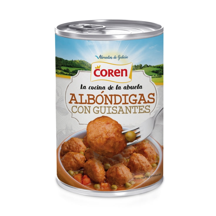 ALBÓNDIGAS CON GUISANTES COREN 425 G