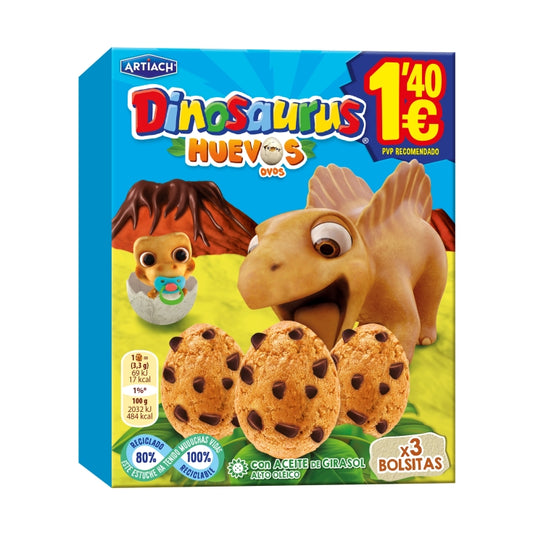 DINOSAURUS HUEVOS ORO 3 BOLSAS X 105 G