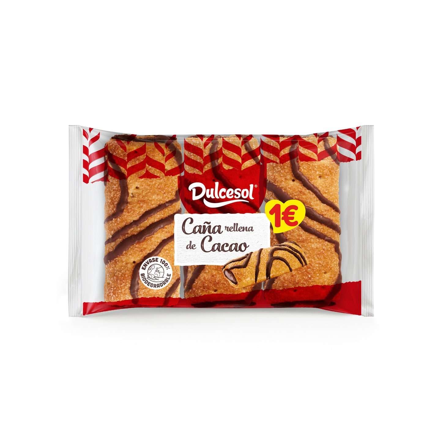 CAÑA RELLENA DE CACAO DULCESOL 141 G