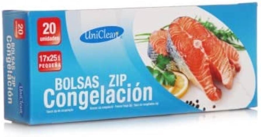 BOLSAS ZIP CONGELACIÓN UNICLEAN 20 UNIDADES
