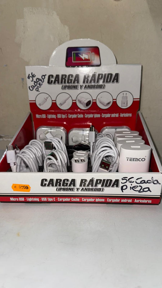 CARGA RÁPIDA (IPHONE Y ANDROID)