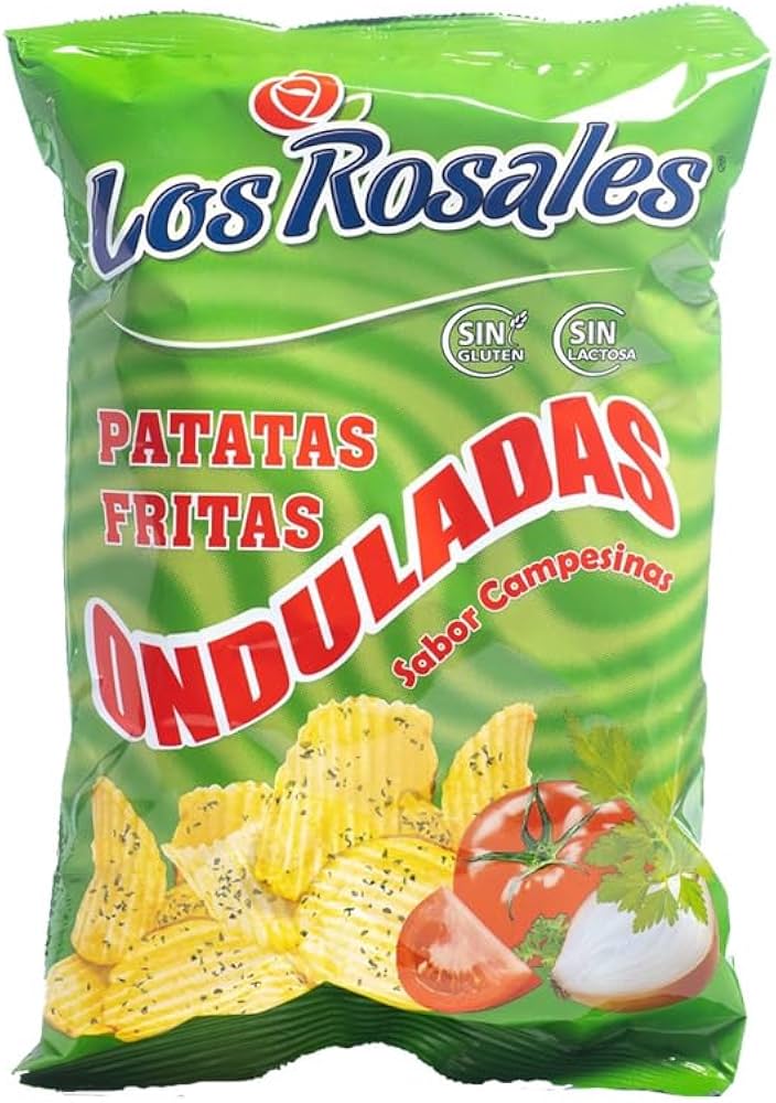APERITIVOS LOS ROSALES PATATAS FRITAS ONDULADAS SABOR CAMPESINAS 140 G