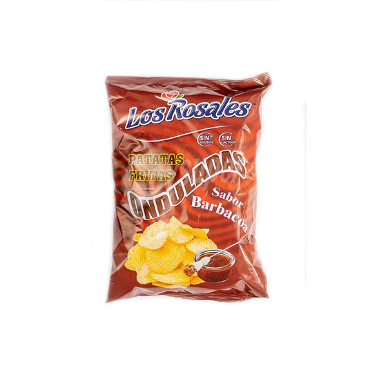 APERITIVOS LOS ROSALES PATATAS FRITAS ONDULADAS SABOR BARBACOA 140 G