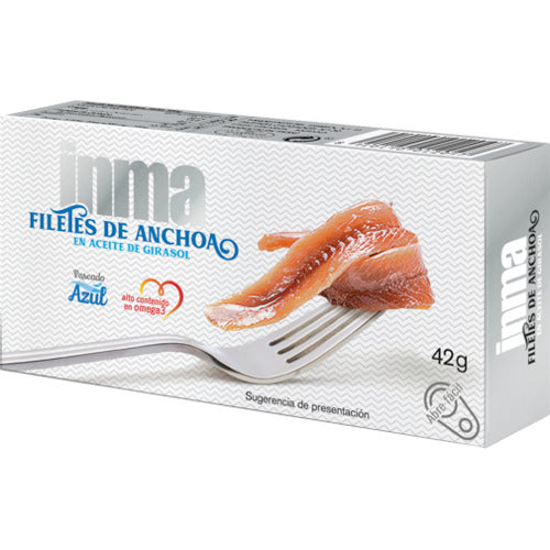 FILETES DE ANCHOA EN ACEITE DE GIRASOL INMA 42 G