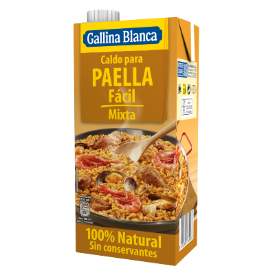 CALDO PARA PAELLA FÁCIL MIXTA GALLINA BLANCA 250 ML