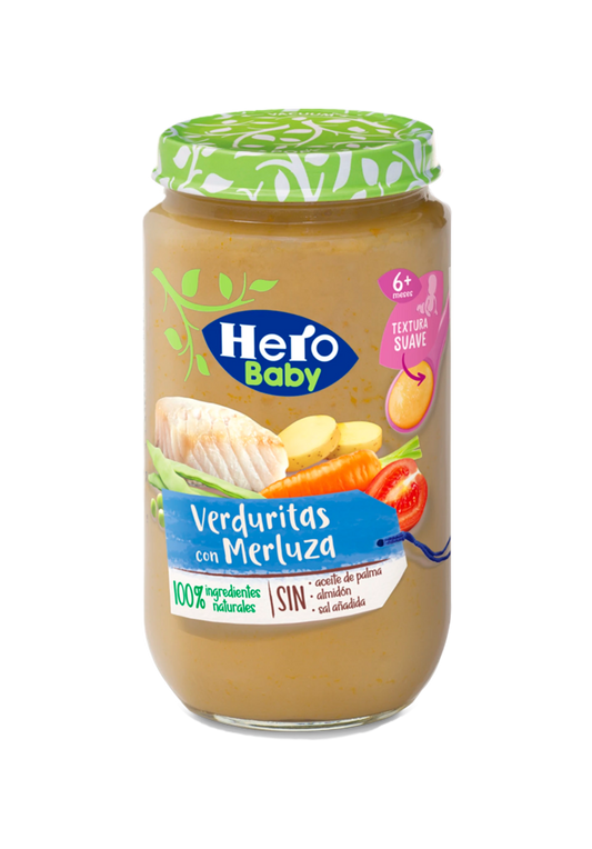 POTITO DE VERDURITAS CON MERLUZA HERO BABY 235 G