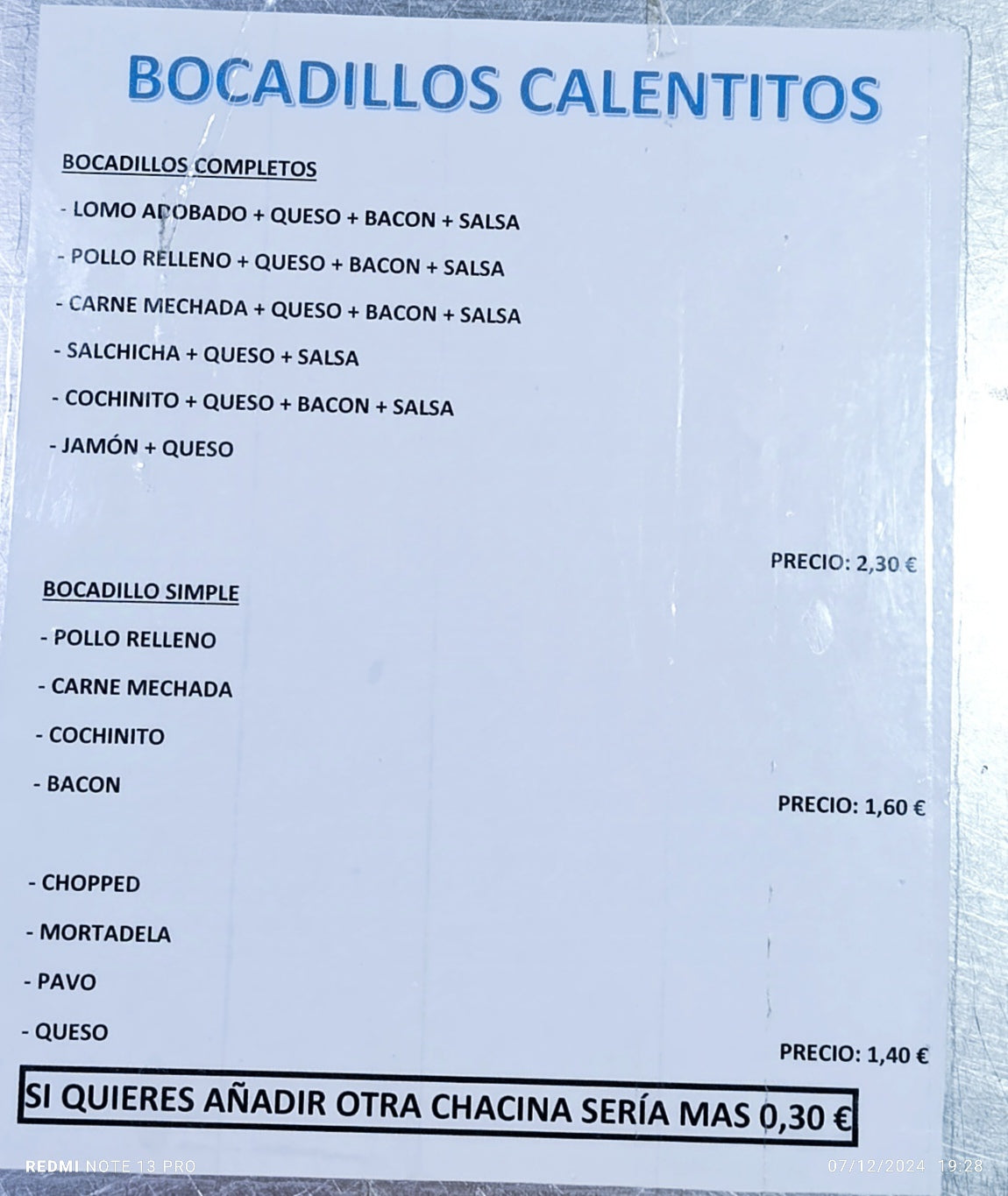 BOCADILLOS CALENTITOS