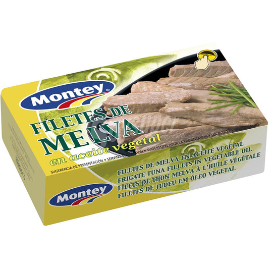 FILETES DE MELVA EN ACEITE VEGETAL MONTEY 115 G