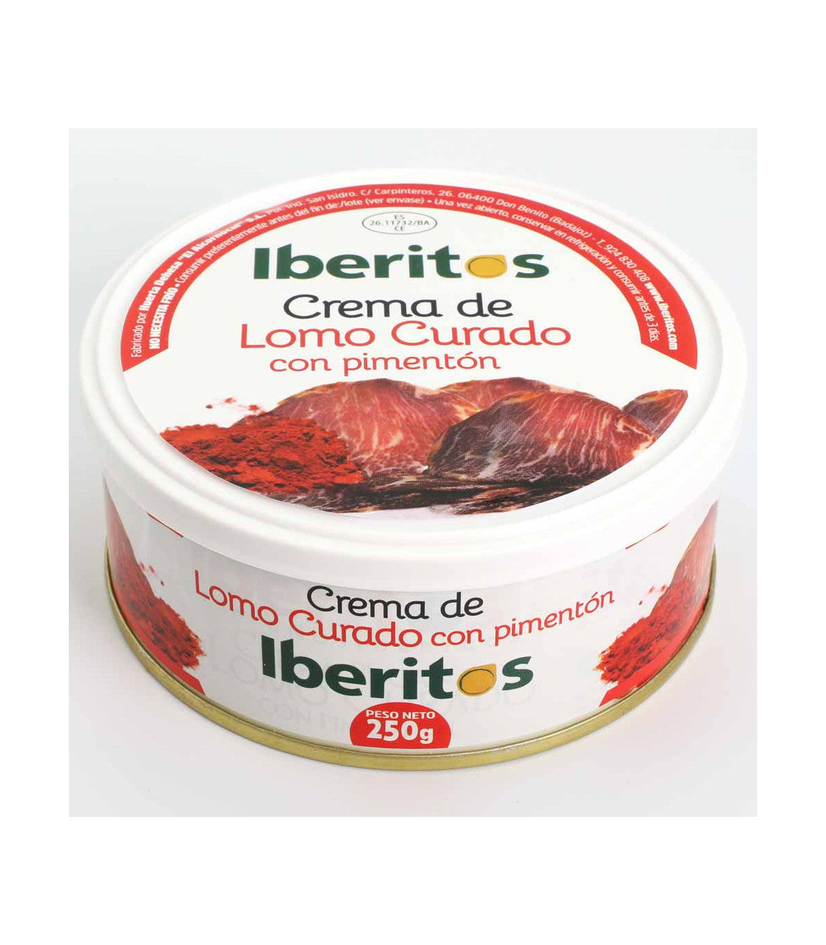 IBERITOS CREMA DE LOMO CURADO CON PIMENTÓN 250 G
