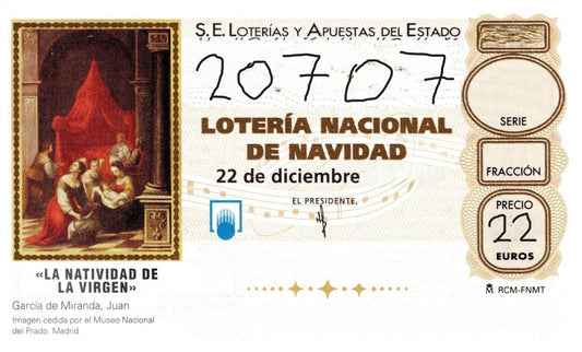 LOTERIA NACIONAL DE NAVIDAD PARA EL 22 DE DICIEMBRE