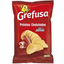 PATATAS ONDULADAS SABOR A JAMÓN 120 G
