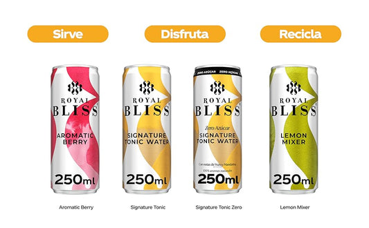 ROYAL BLISS LEMON MIXER, AROMATIC BERRU Y SIGNATURE TONIC WATER 250 ML