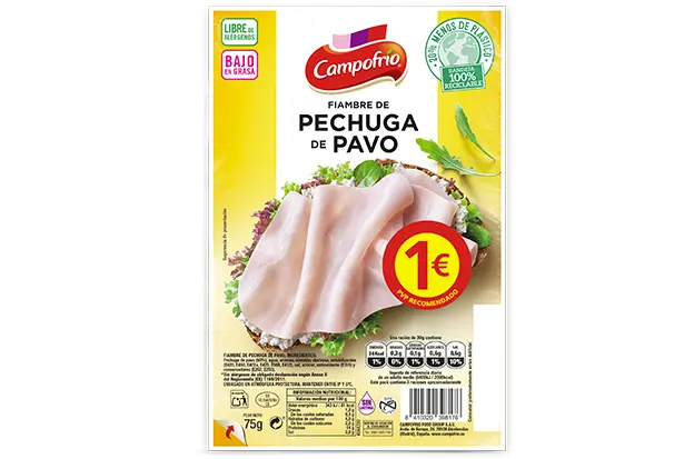PECHUGA DE PAVO CAMPOFRÍO 75 G