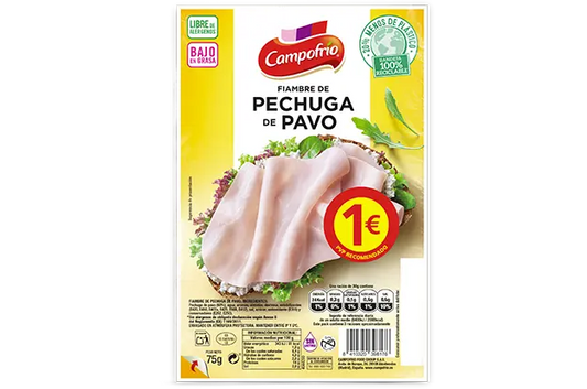 PECHUGA DE PAVO CAMPOFRÍO 75 G