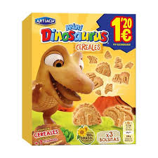 MINI DINOSAURUS CEREALES 3 BOLSAS X 120 G