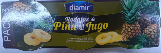 RODAJAS DE PIÑA EN SU JUGO PACK 3 100 G
