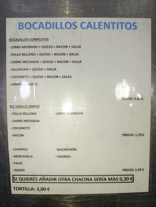 BOCADILLOS CALENTITOS