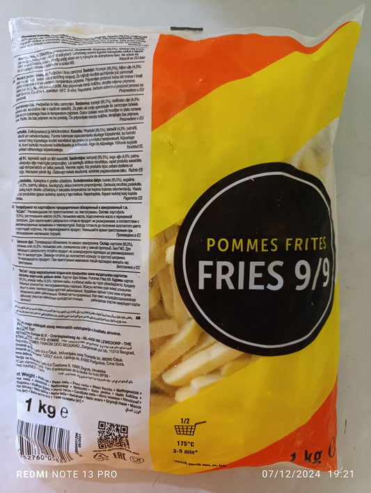 PATATAS CONGELADAS POMMES FRITES FRIES 9/9. 1 KG