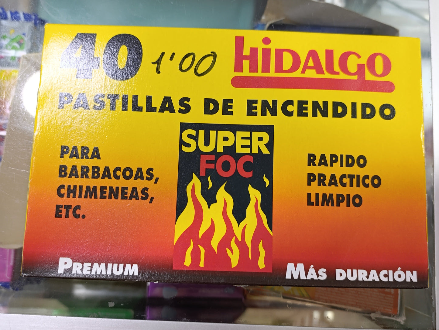PASTILLA DE CARBON DE ENCENDIDO HIDALGO 40 UNIDADES