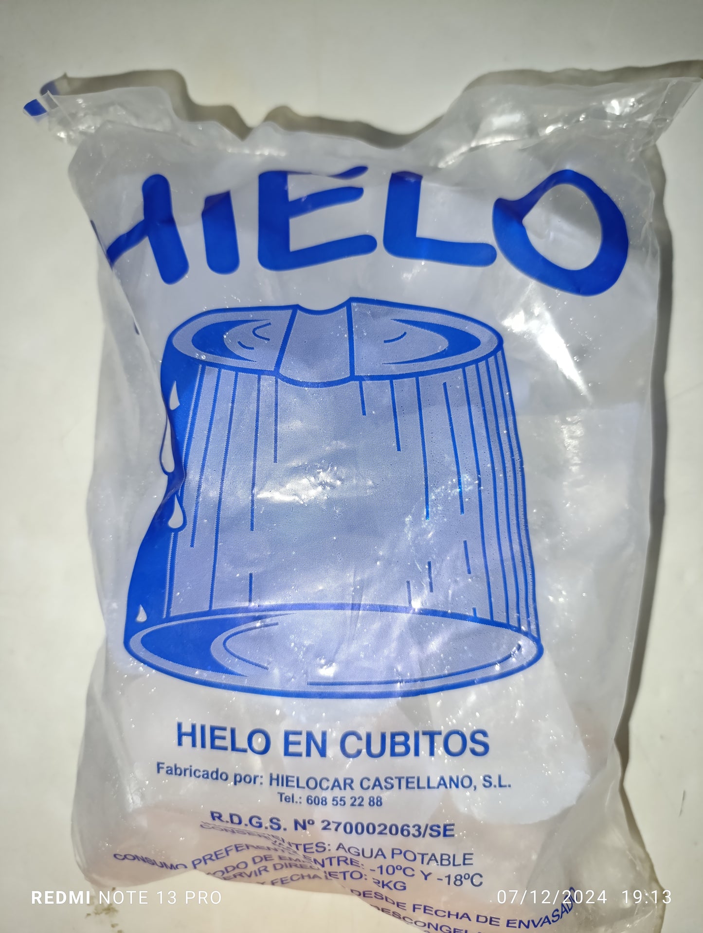 HIELOS EN CUBITOS 2 KG