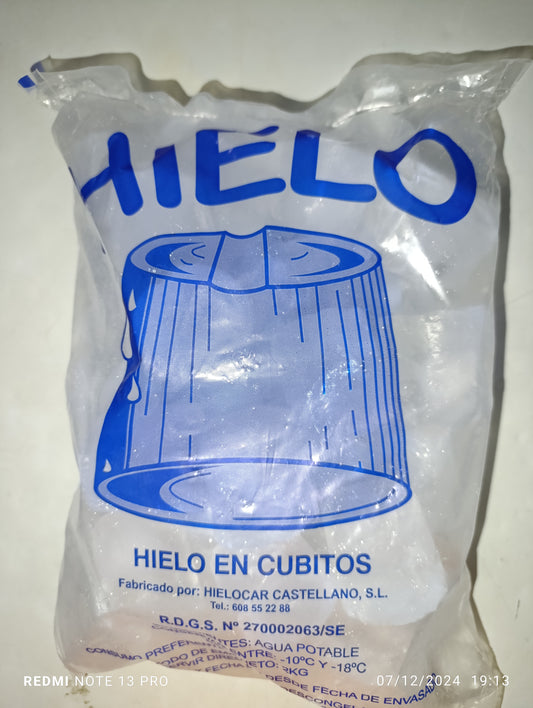 HIELOS EN CUBITOS 2 KG