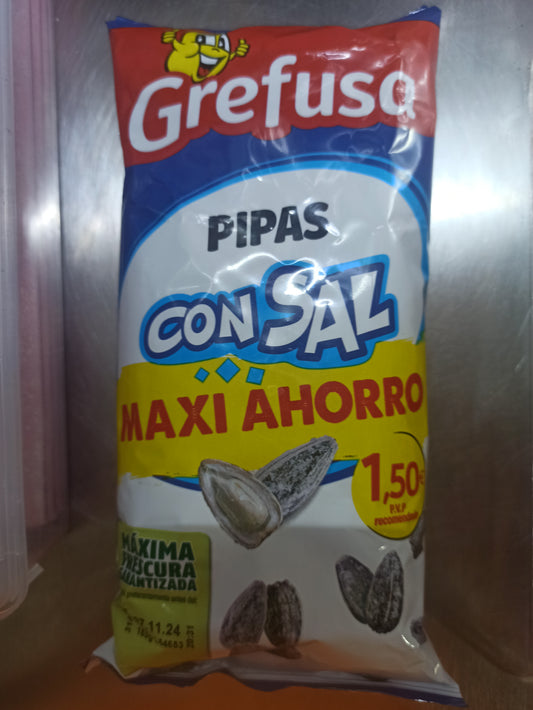 PIPAS CON SAL MAXI AHORRO GREFUSA 100 G