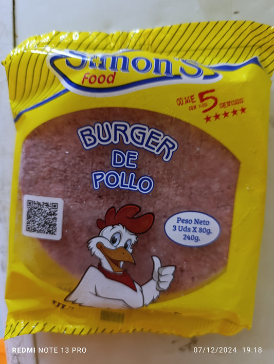 BURGER DE POLLO SIMON'S 240 G